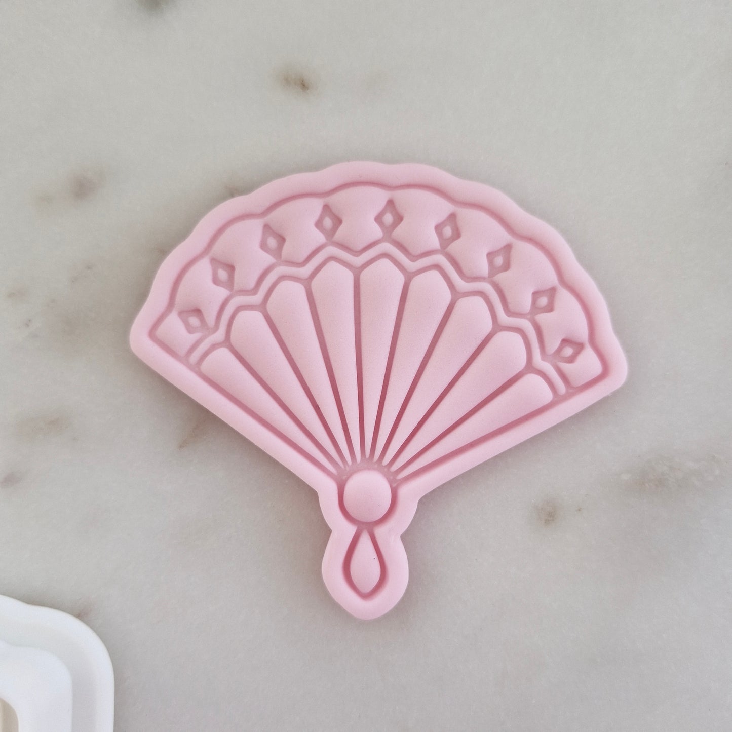 Folding Fan VS3 Cookie Cutter and Stamp zoomed out