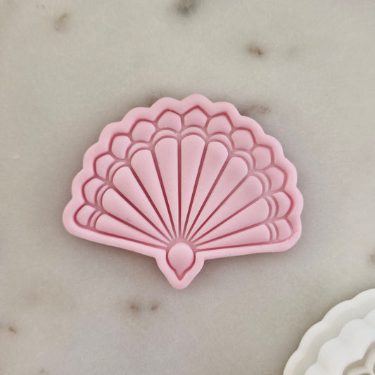 Folding Fan VS1 Cookie Cutter and Stamp ZOOMED IN