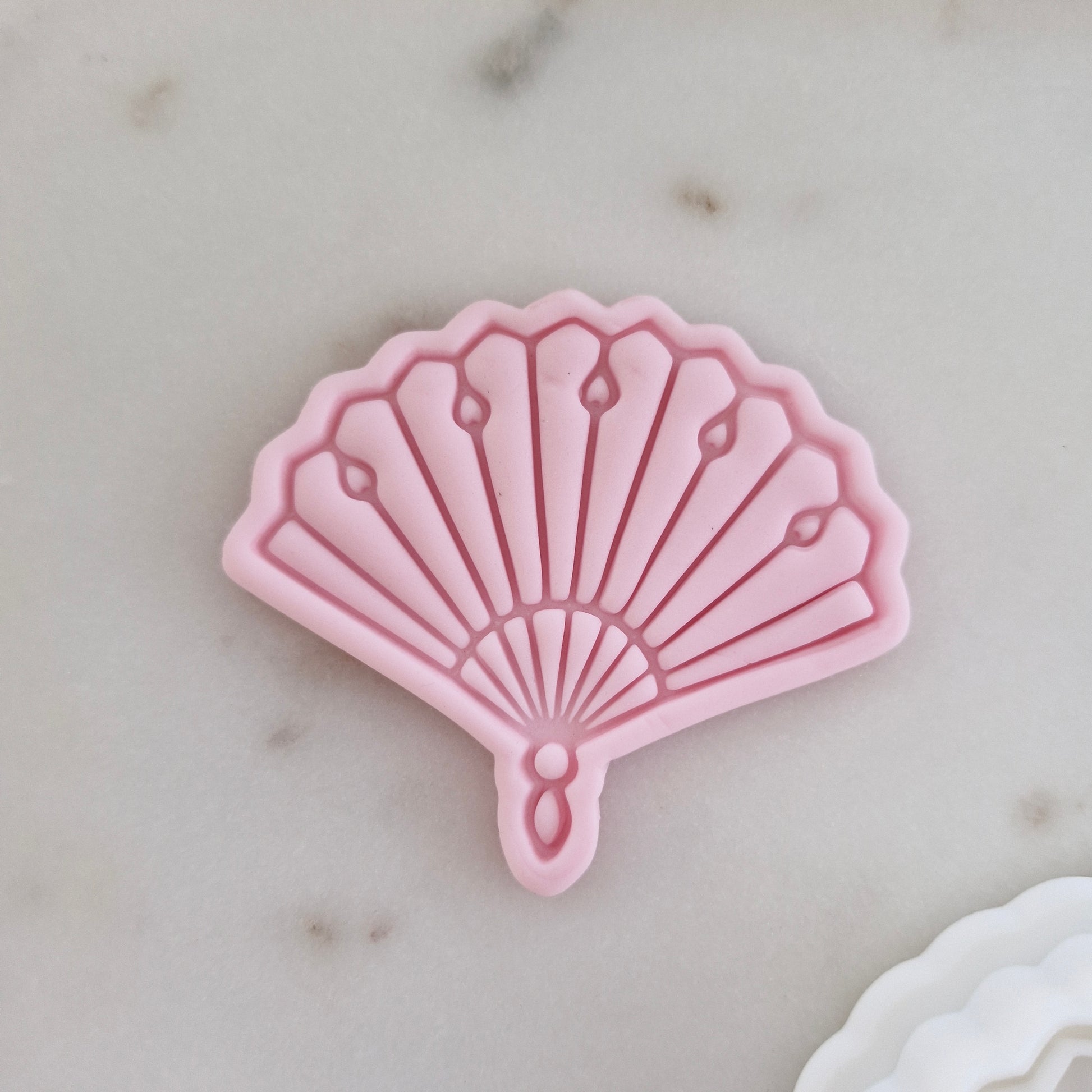 Folding Fan VS2 Cookie Cutter and Stamp zoomed in