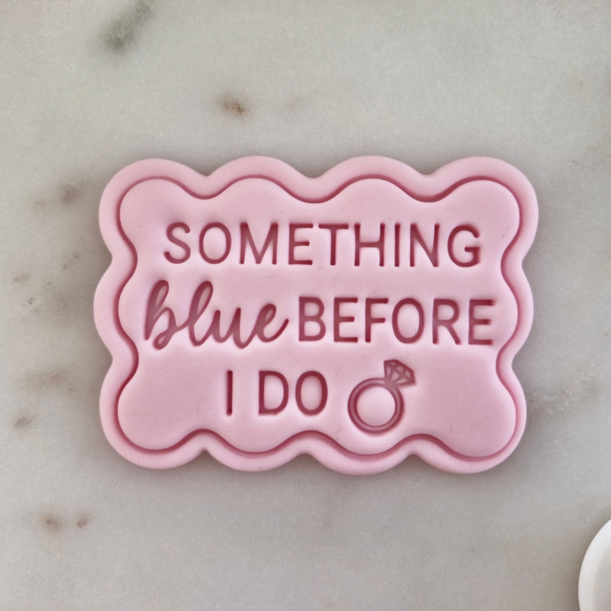 Something Blue Before I do VS3 Cookie Cutter and Stamp zoomed in 
