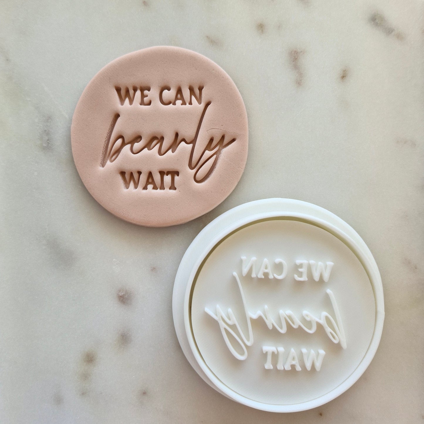 We Can Bearly Wait Cookie Cutter and Emboss Stamp zoomed out